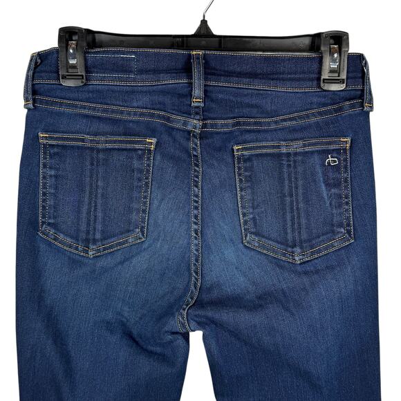 Rag & Bone SZ 27 High-Rise Skinny Jeans Zip-Fly Stretch Pocket Whiskered Bedford - Picture 5 of 11